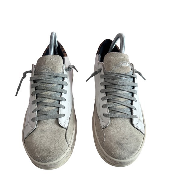 P448 John White Leopard Print Sneakers women's size 38 US 8 ITALY 38  41 US 10.5 - Picture 3 of 13